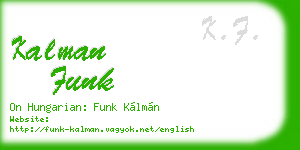 kalman funk business card